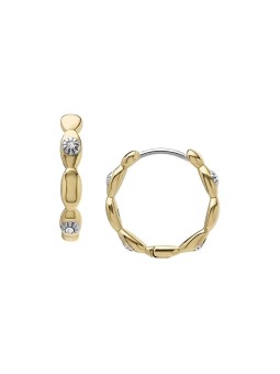 Fossil Orecchini a cerchio placcati in oro abbinati Evil Eye JF04795710 donna