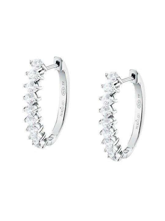 Morellato Orecchini ovali in argento con zirconi cubici Tesori SAIW265 donna