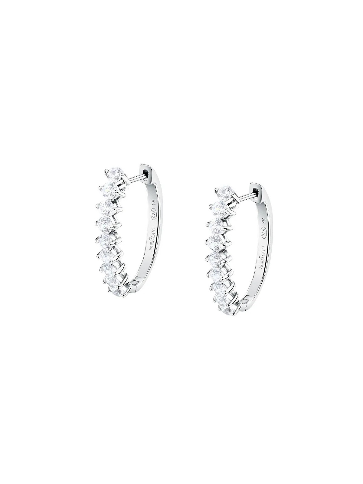 Morellato Orecchini ovali in argento con zirconi cubici Tesori SAIW265 donna