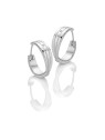Hot Diamonds Orecchini a cerchio di lusso in argento con diamanti Trio DE840 donna