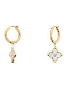 Pierre Lannier Orecchini pendenti placcati oro con madreperla Rubya BJ23A6211 donna