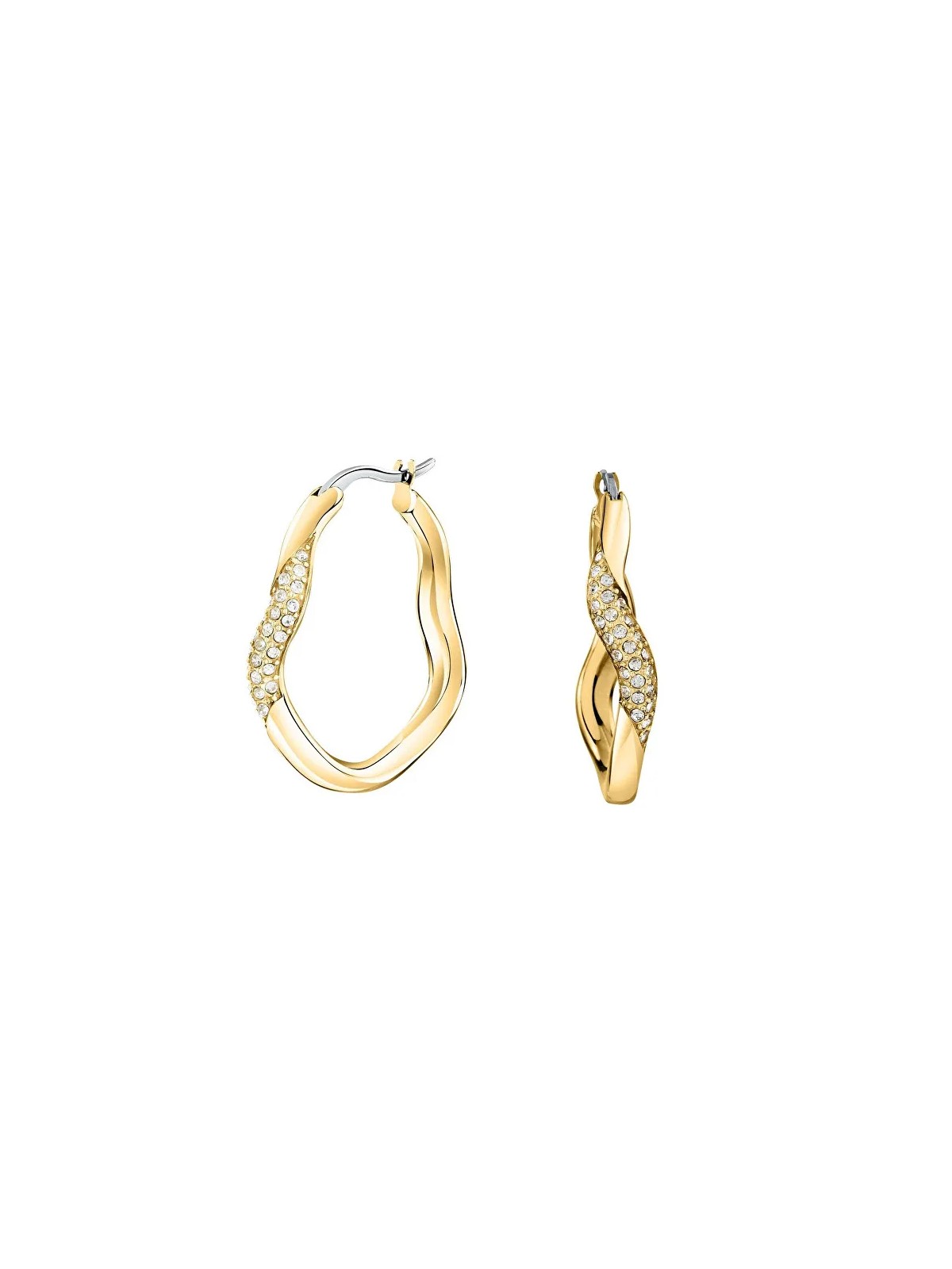 Morellato Orecchini ondulati placcati oro con cristilla Design SAYP08 donna
