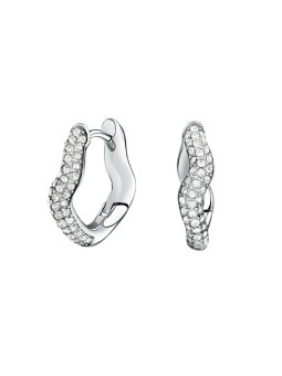 Morellato Orecchini ondulati in acciaio con cristalli Design SAYP10 donna