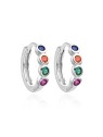 Agato Bellissimi orecchini in argento a cerchio con zirconi AGT-E248KC donna