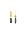 BREIL Orecchini moderni placcati oro con malachite Stylize TJ3659 donna