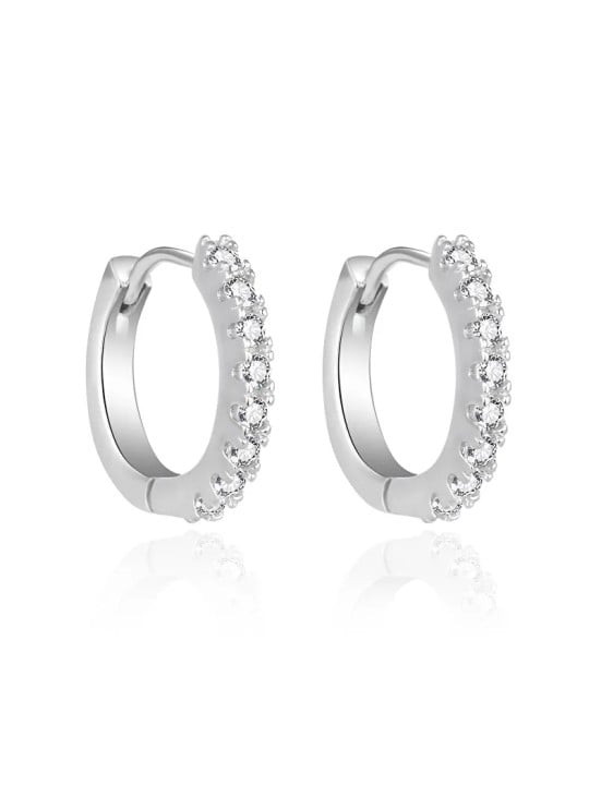 Agato Orecchini a cerchio coordinati con zirconi AGT-E201KW donna