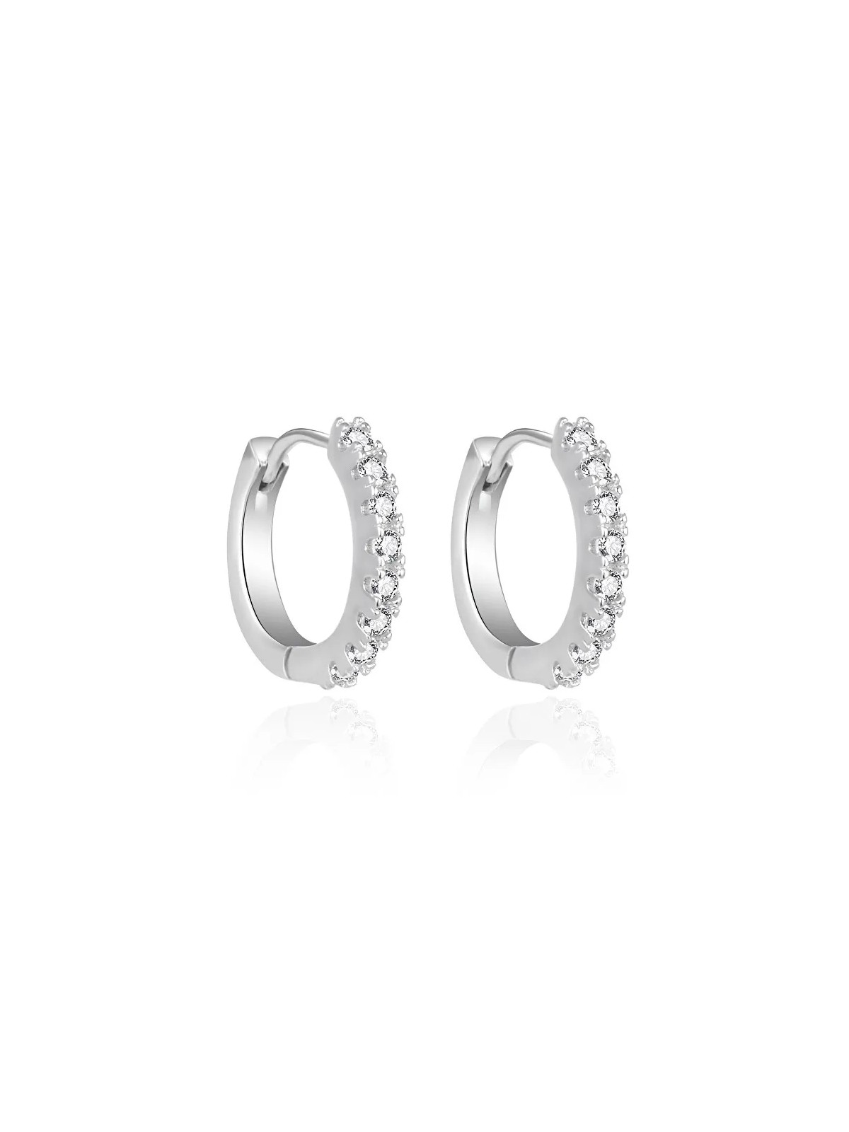 Agato Orecchini a cerchio coordinati con zirconi AGT-E201KW donna