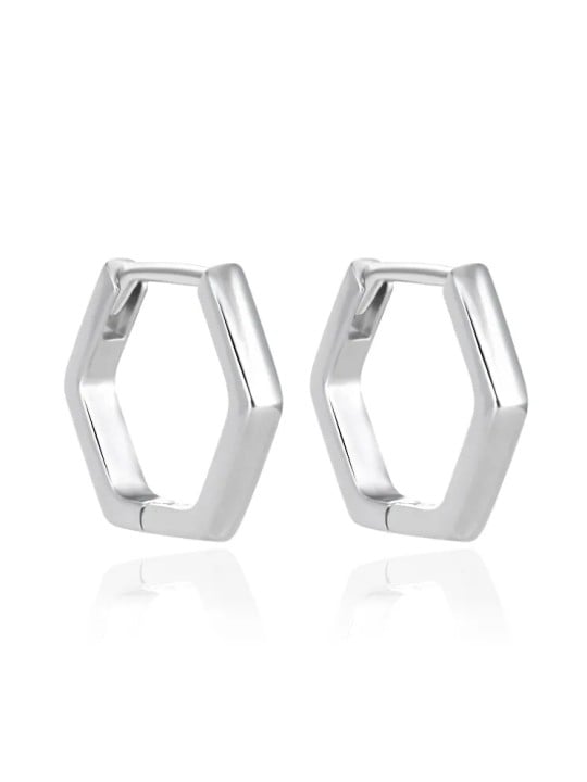 Agato Orecchini moderni in argento Hexagon AGT-E226K donna