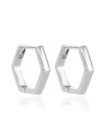 Agato Orecchini moderni in argento Hexagon AGT-E226K donna