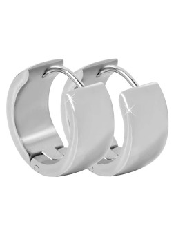 Troli Orecchini in acciaio ad anello largo unisex