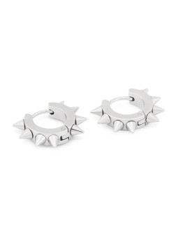 Troli Orecchini rotondi in acciaio spinato KS-137 unisex