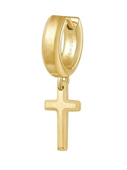 Brosway Modern orecchini singoli placcati oro Cross Ink BIK29 unisex