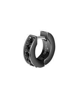 Morellato Motown SALS73 Orecchino singolo a cerchio nero con cristilla unisex