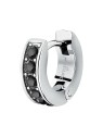 Morellato Orecchino singolo in acciaio con cristalli neri Motown SALS93 unisex