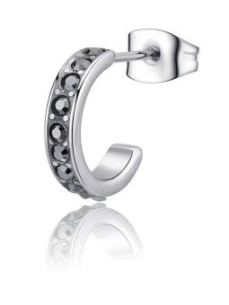 S'Agapõ Orecchino a cerchio singolo con cristalli Snap SNP36 unisex