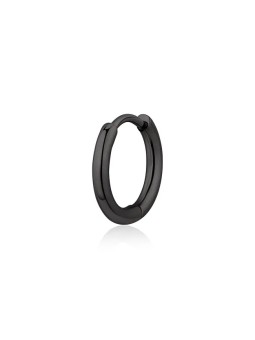 S'Agapõ Orecchino singolo a cerchio nero Rogue SRG29 unisex