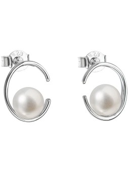 Evolution Group Orecchini in argento peonia con perle vere Pavon 21021.1 donna