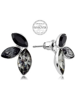 Levien Orecchini con tre cristilla Navette scuri donna