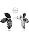 Levien Orecchini con tre cristilla Navette scuri donna