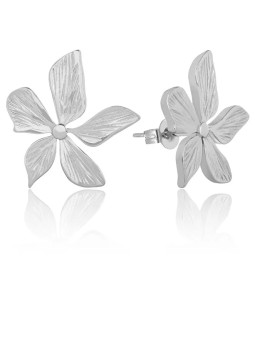 Troli Bellissimi orecchini in acciaio Fiori donna