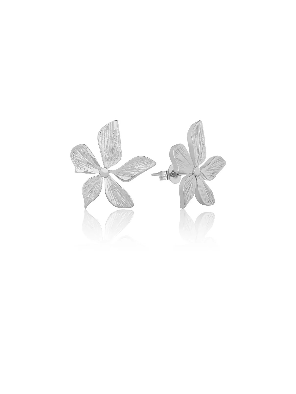 Troli Bellissimi orecchini in acciaio Fiori donna