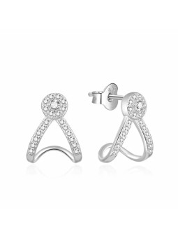 Orecchini MOISS Deliziosi in argento con strass E0002445 donna