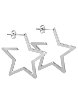 Troli Orecchini in acciaio a forma di stella donna