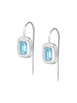 Orecchini Trussardi in acciaio con zirconi blu T-Design TJAXA27 donna