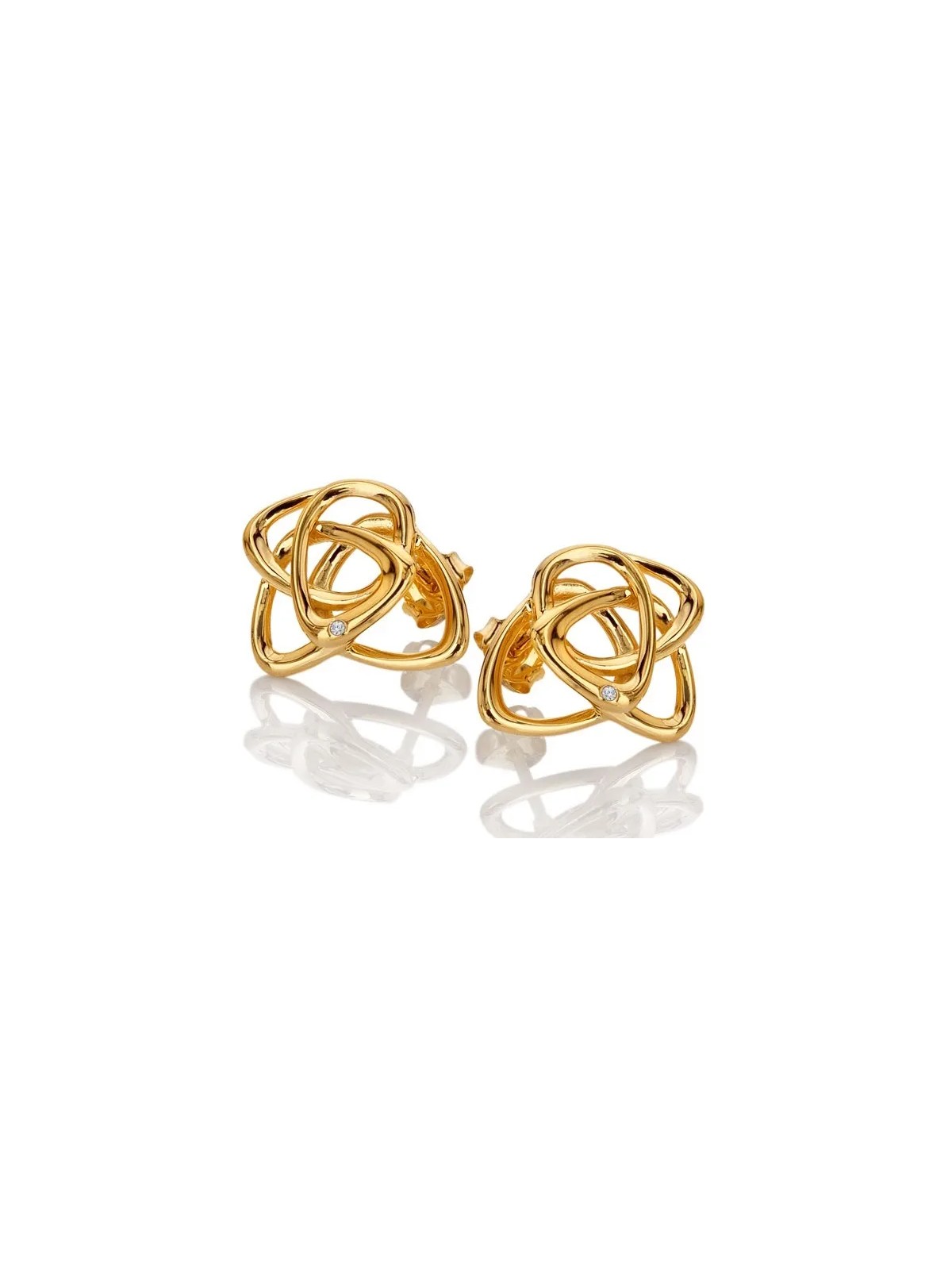 Hot Diamond Orecchini placcati in oro con diamante Golden Edit Hope DE843 donna