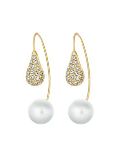 CRYSTAlp Orecchini moderni con cristalli Swarovski e perla LuxePearl 42369.G donna