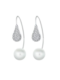 CRYSTAlp Orecchini moderni con cristilla Swarovski e perla LuxePearl 42369.R donna