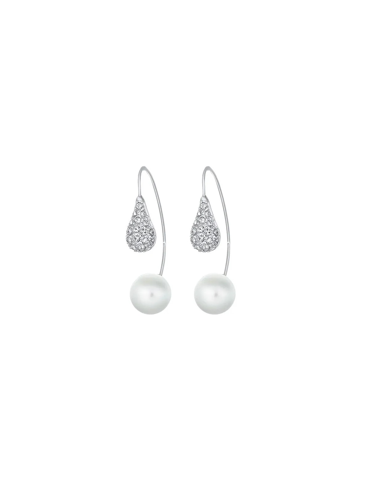 CRYSTAlp Orecchini moderni con cristilla Swarovski e perla LuxePearl 42369.R donna