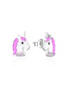 Orecchini in argento con unicorni smaltati AGT-ED005PP