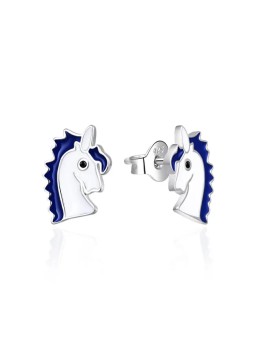 Orecchini in argento con unicorni smaltati AGT-ED006P