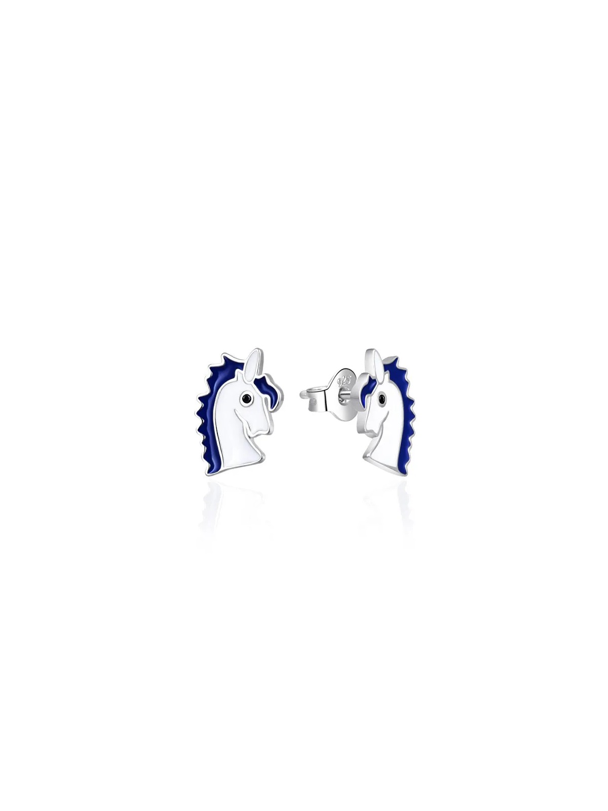 Orecchini in argento con unicorni smaltati AGT-ED006P