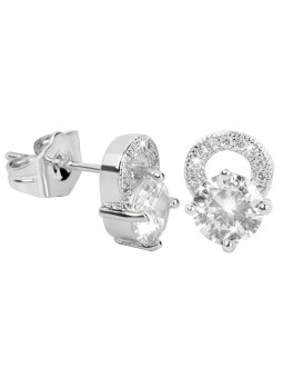 Troli Bellissimi orecchini scintillanti con cristilla trasparente donna