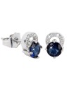 Troli Bellissimi orecchini scintillanti con cristilla blu donna