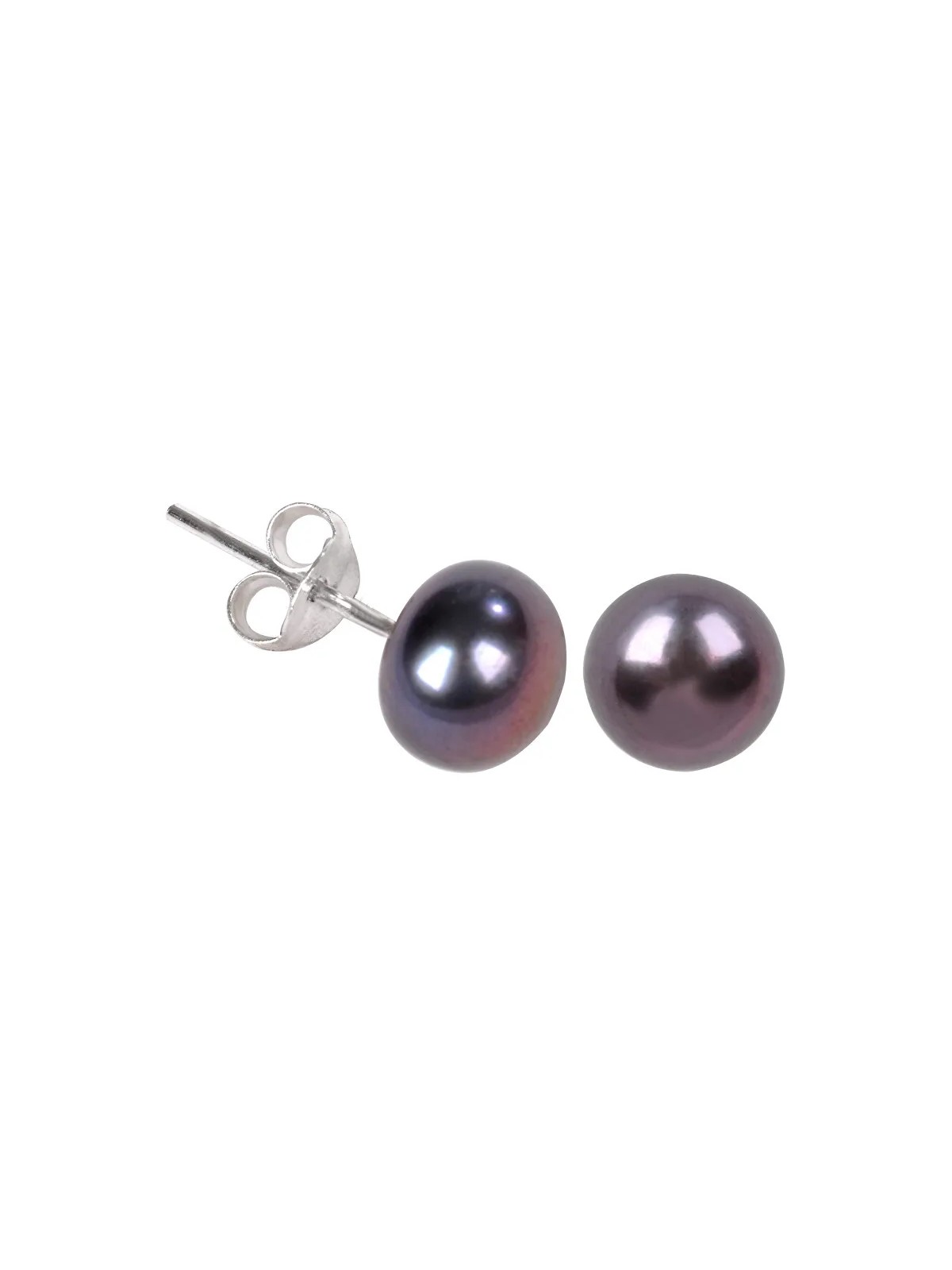 JwL Luxury Pearls Orecchini realizzati con vere perle blu metallizzate donna