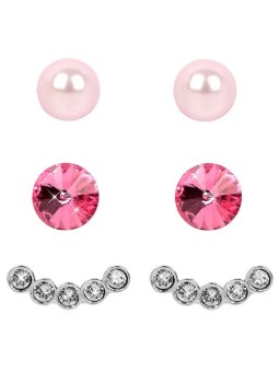 Levien Set di orecchini Ear Cuff Rose Rosaline donna
