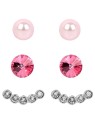 Levien Set di orecchini Ear Cuff Rose Rosaline donna