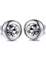 Troli Piccoli orecchini con cristallo trasparente KES-046 donna