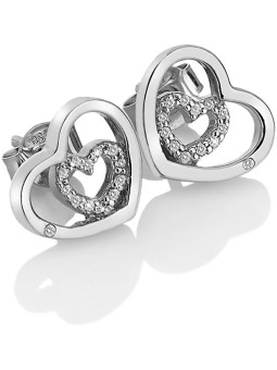 Hot Diamonds Orecchini a cuore in argento Adorable Encased DE548 donna