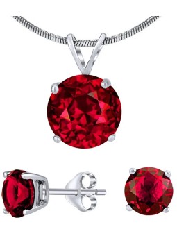 Parure gioielli in argento Silvego con cristallo JJJS7RR1 (orecchini, pendente) donna
