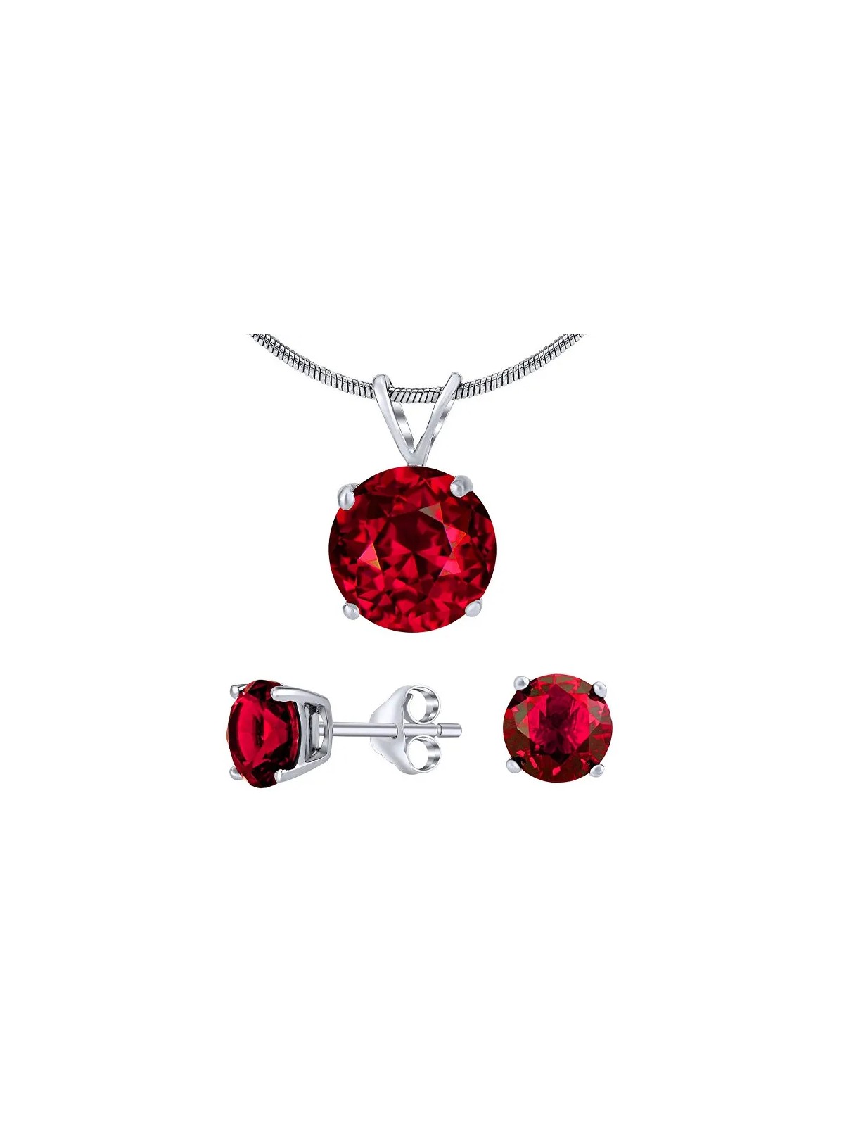 Parure gioielli in argento Silvego con cristallo JJJS7RR1 (orecchini, pendente) donna