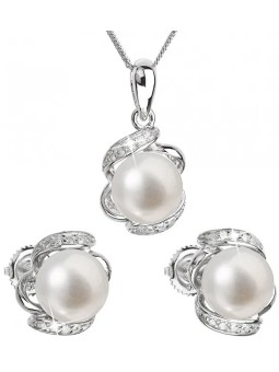 Evolution Group Parure di lusso in argento con perle autentiche Pavon 29017.1 donna