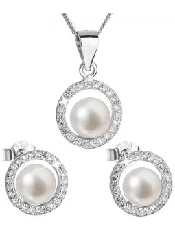 Evolution Group Parure di lusso in argento con perle autentiche Pavon 29023.1 donna