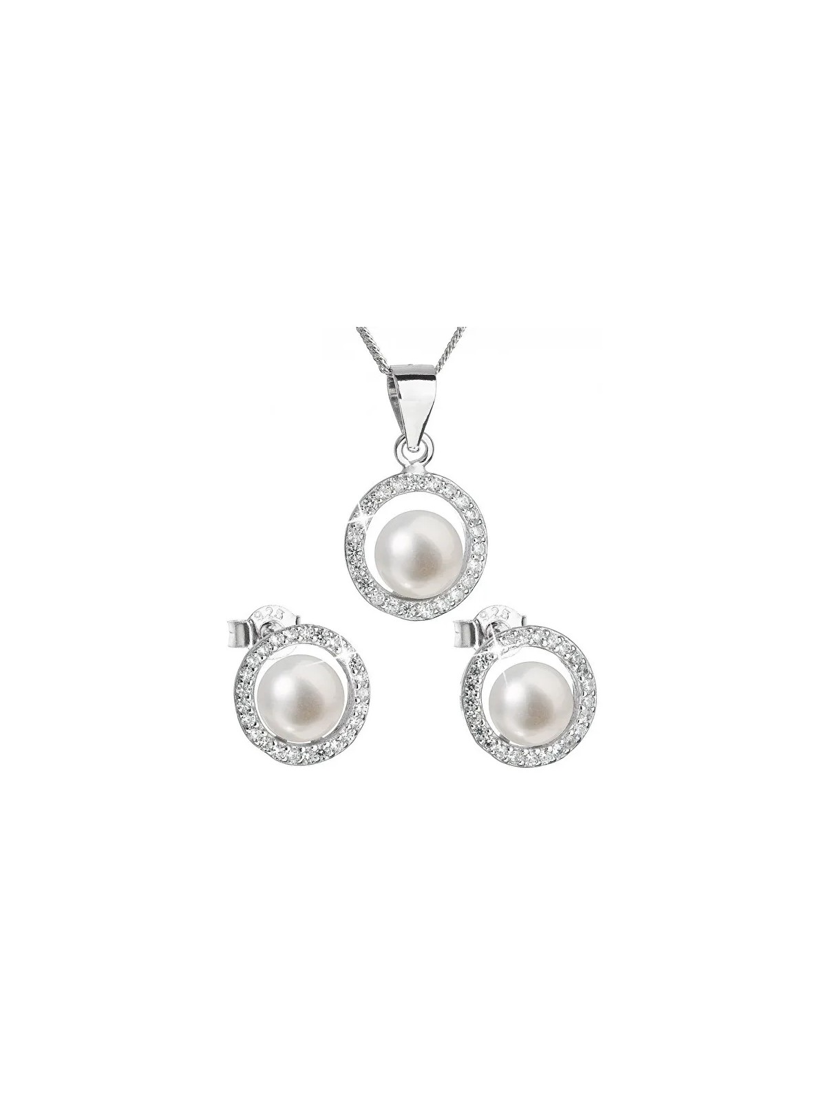 Evolution Group Parure di lusso in argento con perle autentiche Pavon 29023.1 donna