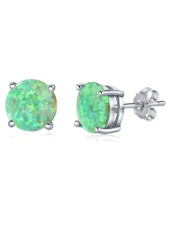 Silvego Orecchini in argento con opale sintetico verde JJJEBG302004 donna