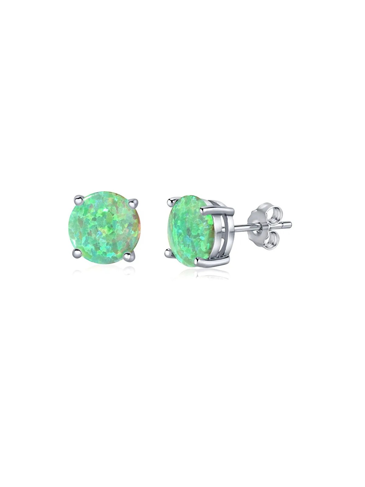 Silvego Orecchini in argento con opale sintetico verde JJJEBG302004 donna