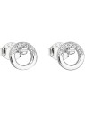 Evolution Group Orecchini a bottone in argento con zircone bianco rotondo 11016.1 donna